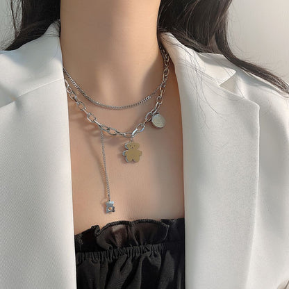 Y2K Fashion Love Bear Pendant NecklaceGIFT HER, necklace, newNEW TOWN BAZAAR