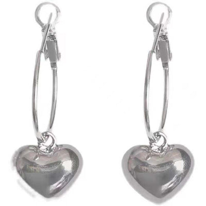 Sliver Heart EarringsearringsNEW TOWN BAZAAR