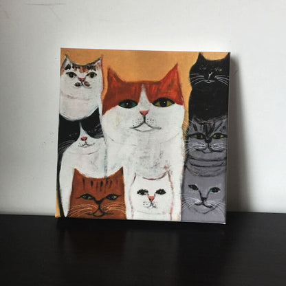 Literary Cats Oil Painting Print on CanvasCat, oil painting, printNEW TOWN BAZAAR