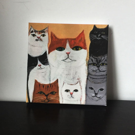 Literary Cats Oil Painting Print on CanvasCat, oil painting, printNEW TOWN BAZAAR