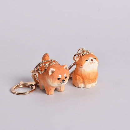 Orange Cat and Shiba Inu KeychainKeychains, StationeryNEW TOWN BAZAAR