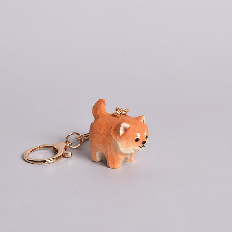 Orange Cat and Shiba Inu KeychainKeychains, StationeryNEW TOWN BAZAAR