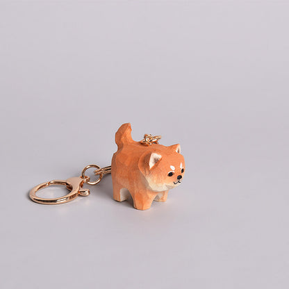 Orange Cat and Shiba Inu KeychainKeychains, StationeryNEW TOWN BAZAAR