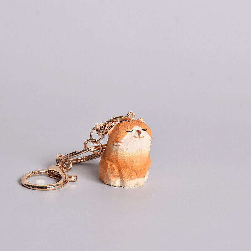 Orange Cat and Shiba Inu KeychainKeychains, StationeryNEW TOWN BAZAAR