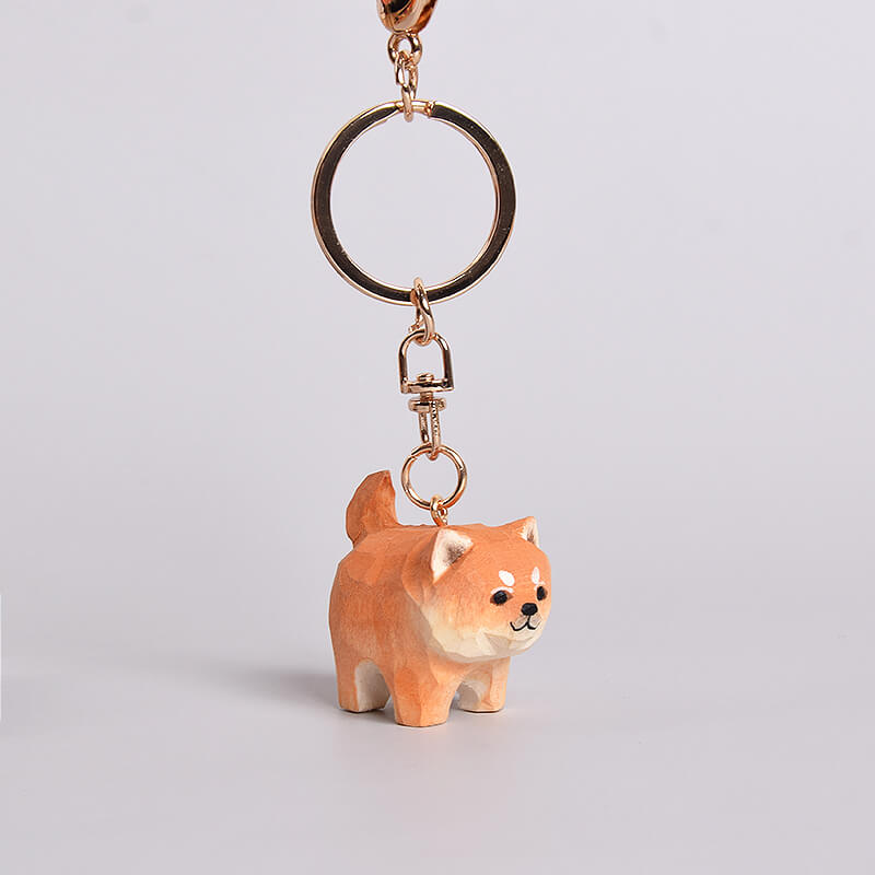 Orange Cat and Shiba Inu KeychainKeychains, StationeryNEW TOWN BAZAAR