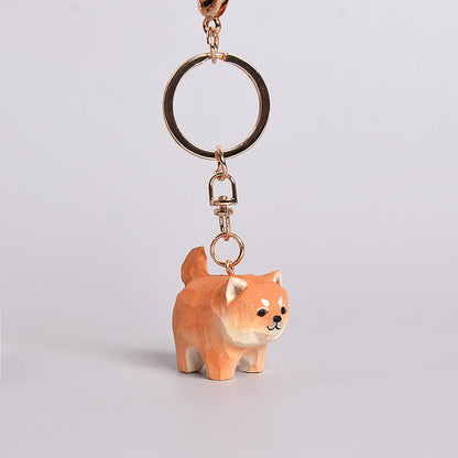 Orange Cat and Shiba Inu KeychainKeychains, StationeryNEW TOWN BAZAAR