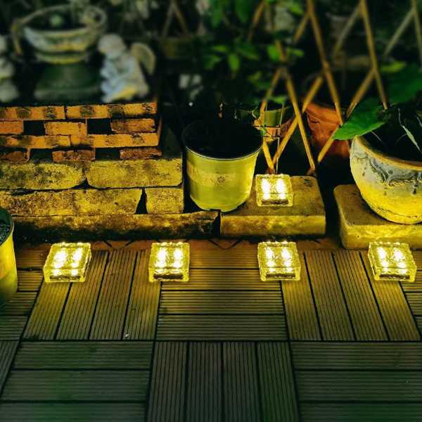 Glass Brick Inspired Outdoor LightsNEW TOWN BAZAAR