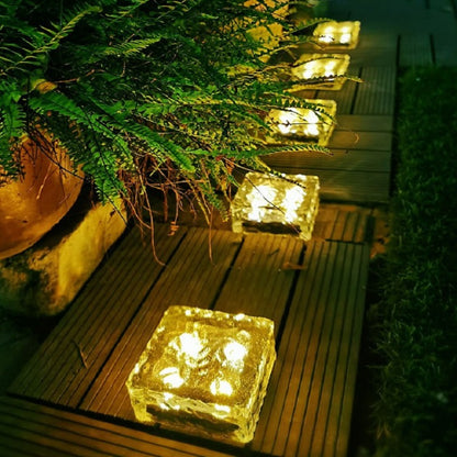 Glass Brick Inspired Outdoor LightsNEW TOWN BAZAAR