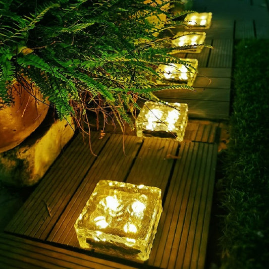 Glass Brick Inspired Outdoor LightsNEW TOWN BAZAAR