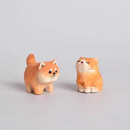 Orange Cat and Shiba Inu KeychainKeychains, StationeryNEW TOWN BAZAAR