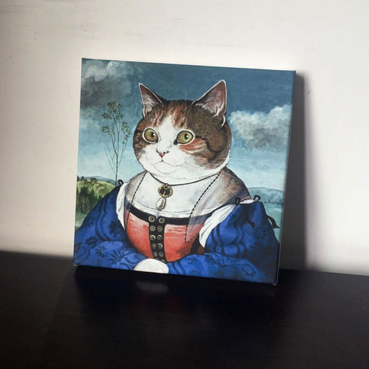 Maddalena Doni cat portrait Oil Painting Print on CanvasCat, oil painting, printNEW TOWN BAZAAR