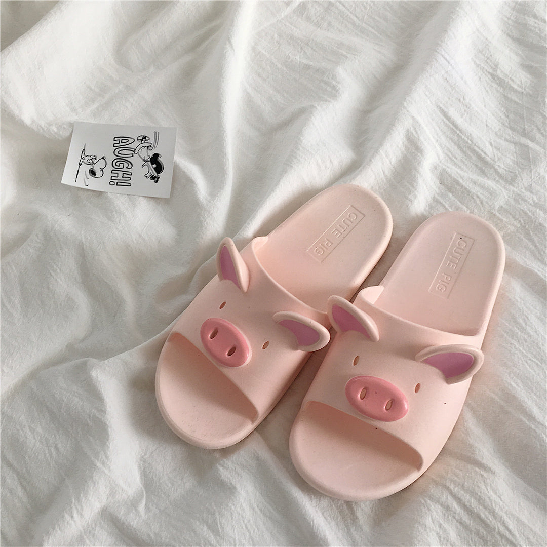 Pink Pig SlippersHOME SLIPERSNEW TOWN BAZAAR