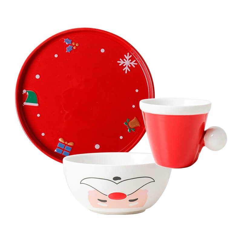 New Ceramic Creative Dinner Plate Rice Bowl Mug Christmas SetChristmas, HOME CUPS & MUGSNEW TOWN BAZAAR