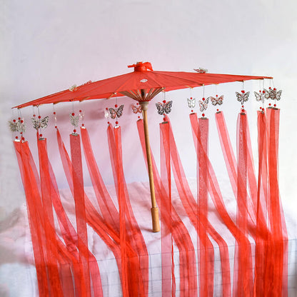 TGCF Hua Cheng Cosplay Umbrella with Silver Butterflies