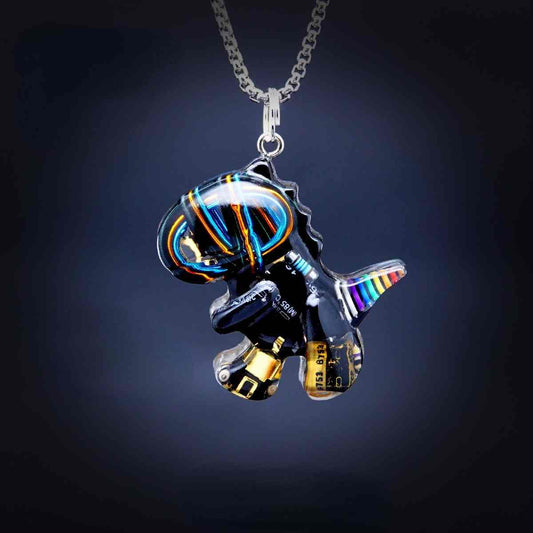 Cyberpunk Dinosaur NecklaceJewelry, necklaceNEW TOWN BAZAAR