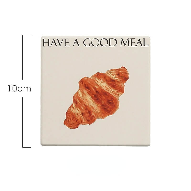Cute Bread Square Water Coaster Placemat