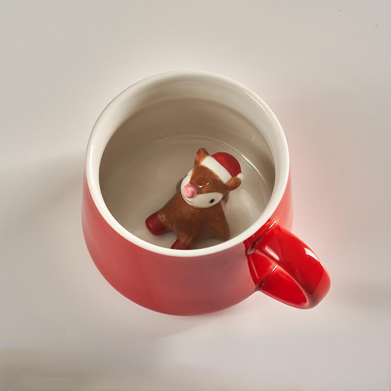 Christmas Red Decoration Gift MugsChristmasNEW TOWN BAZAAR