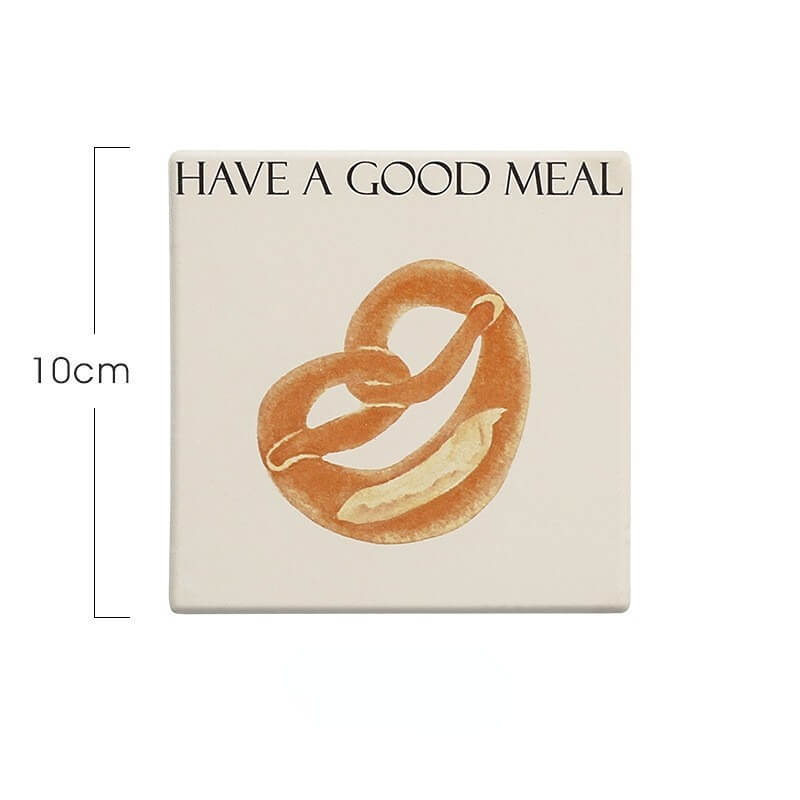 Cute Bread Square Water Coaster Placemat