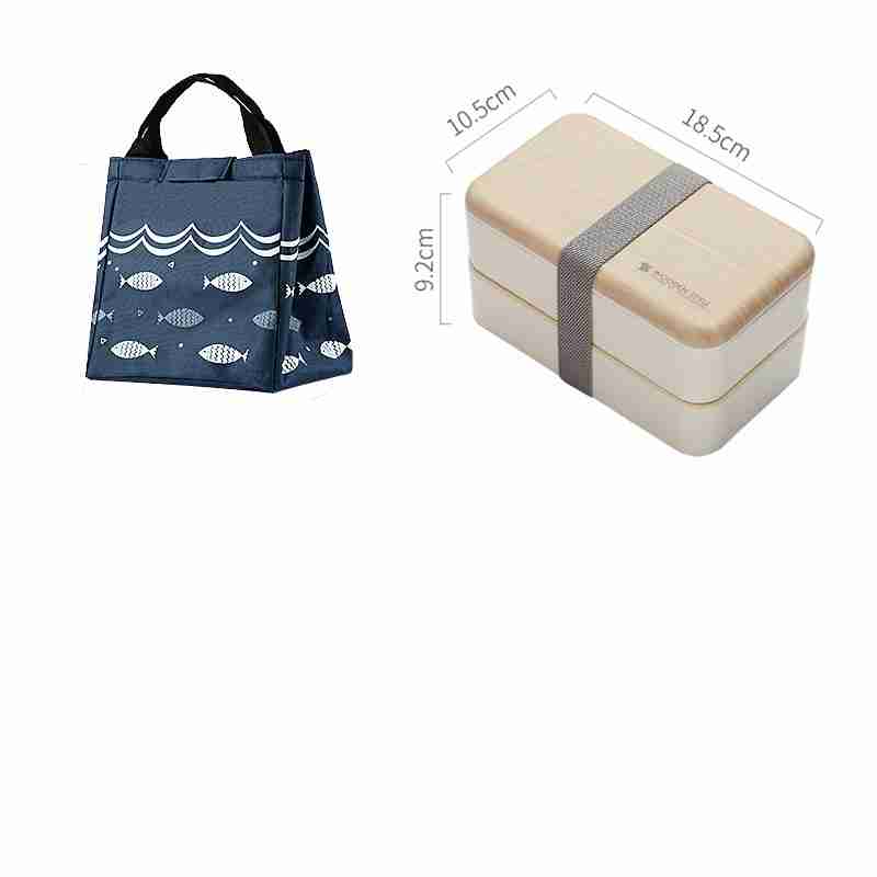 Japanese Double Layer Bento BoxLunch BoxesNEW TOWN BAZAAR