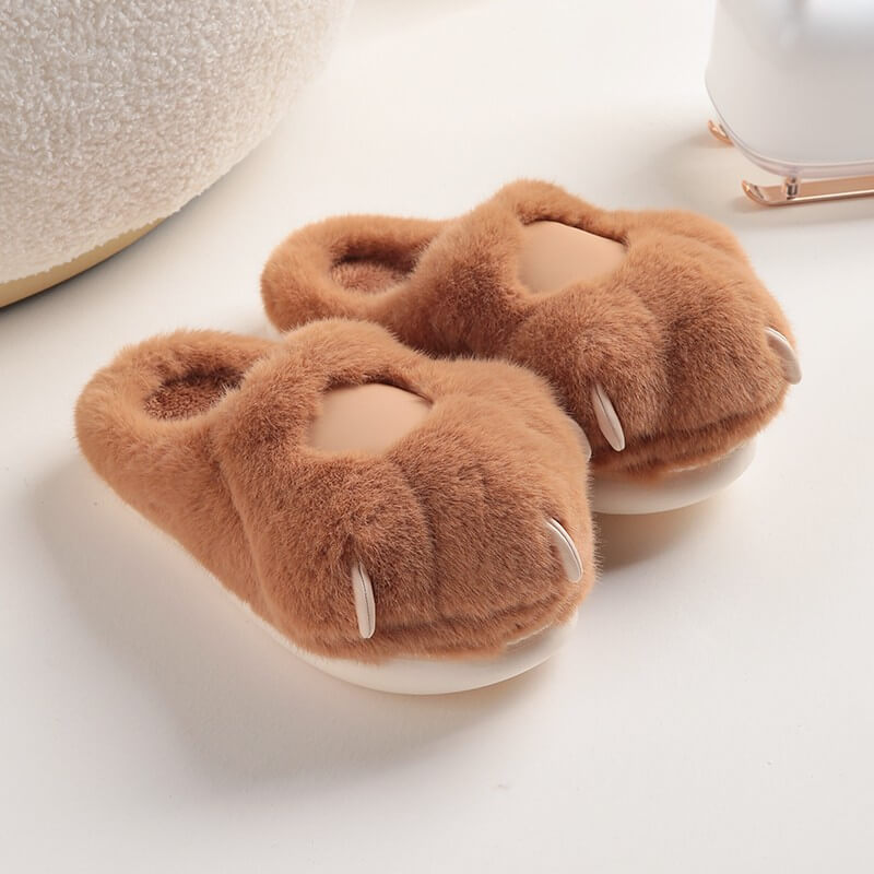 Adorable Plush Warm Paw SlippersNEW TOWN BAZAAR