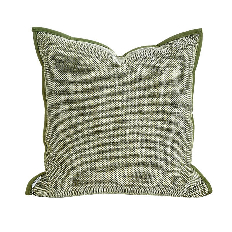 Luxury Pleated Embroidered Cotton Linen Green PillowcaseHOME PILLOWS, PillowcasesNEW TOWN BAZAAR