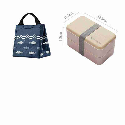 Japanese Double Layer Bento BoxLunch BoxesNEW TOWN BAZAAR