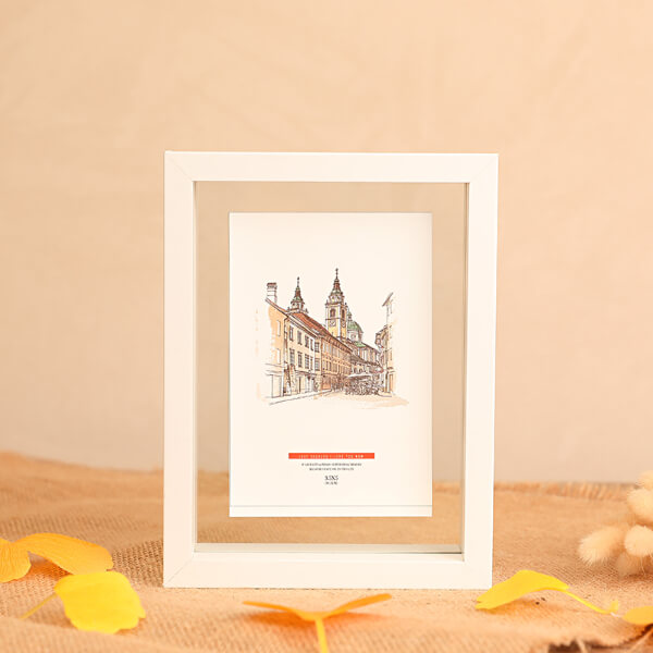Photo Frame Specimen Frame Wood Double-sided Glass
