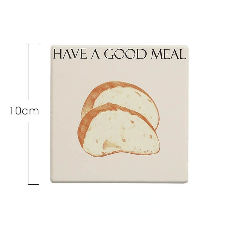 Cute Bread Square Water Coaster Placemat