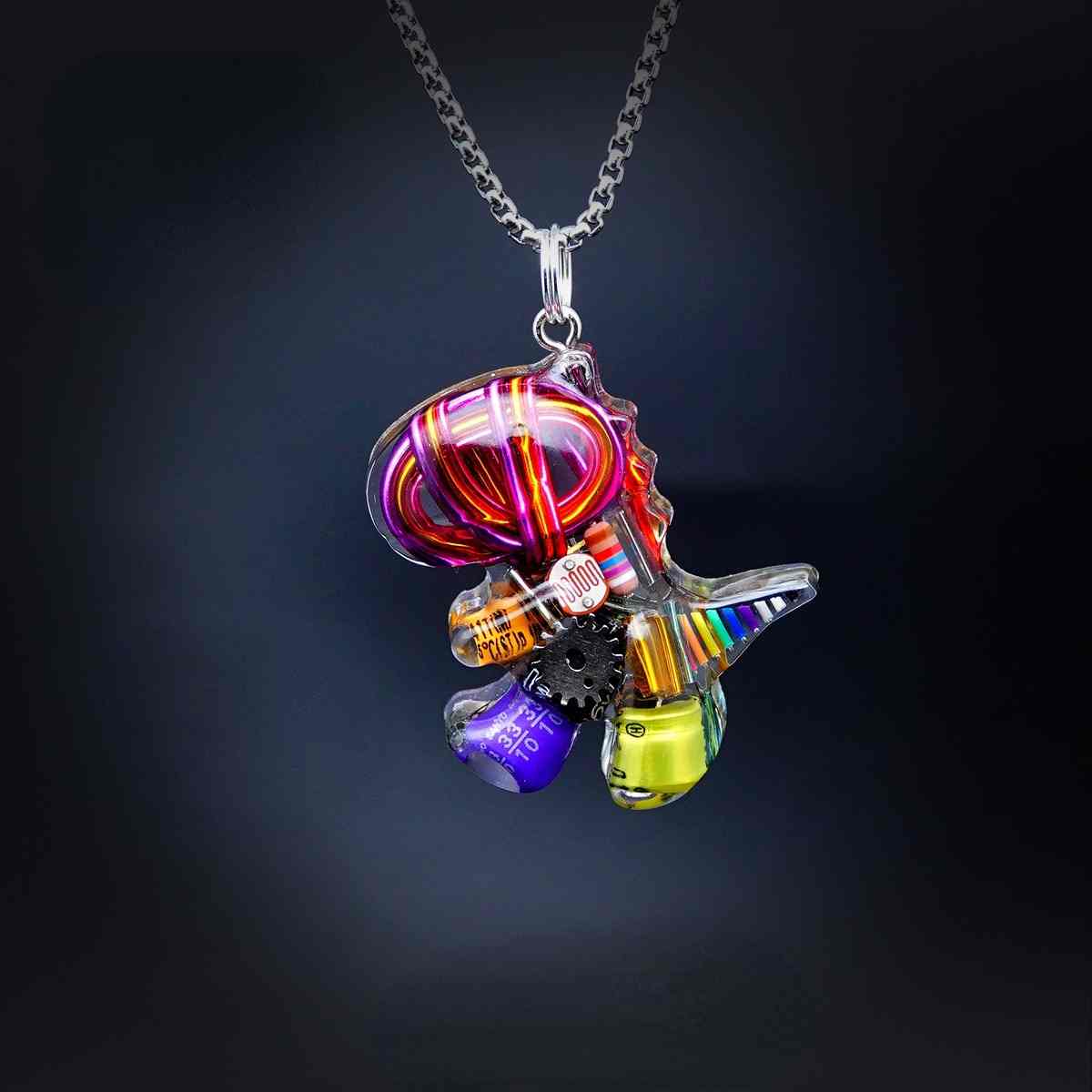 Cyberpunk Dinosaur NecklaceJewelry, necklaceNEW TOWN BAZAAR