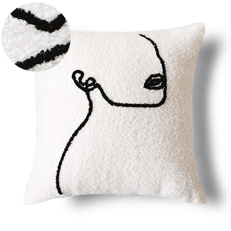 Floral Shape Cotton Linen PillowcaseHOME PILLOWS, PillowcasesNEW TOWN BAZAAR