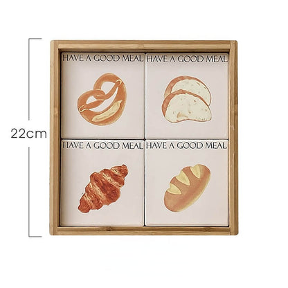 Cute Bread Square Water Coaster Placemat