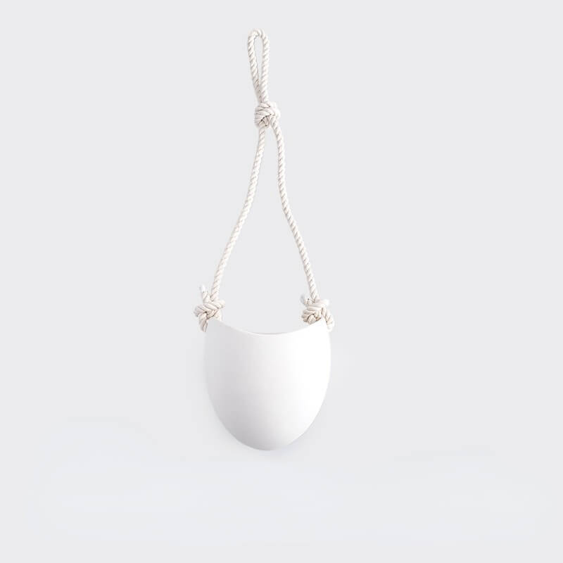 White Ceramic Wall Hanging PlanterHOME PLANTERS & VASESNEW TOWN BAZAAR