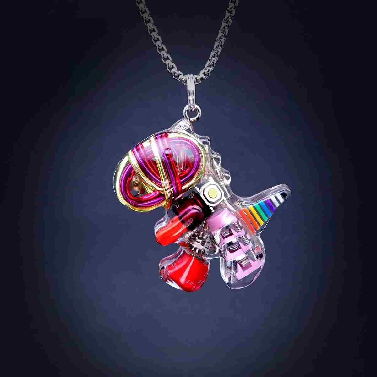 Cyberpunk Dinosaur NecklaceJewelry, necklaceNEW TOWN BAZAAR