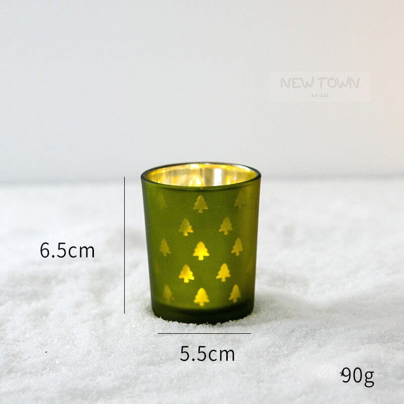 Christmas Glass CandleholdersChristmasNEW TOWN BAZAAR