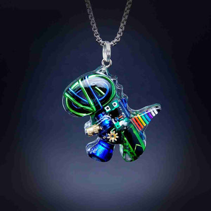 Cyberpunk Dinosaur NecklaceJewelry, necklaceNEW TOWN BAZAAR