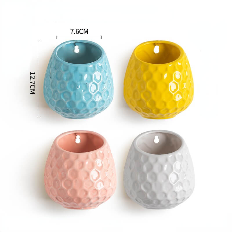 Honeycomb Shape Ceramic Wall Hanging PlanterHOME PLANTERS & VASESNEW TOWN BAZAAR
