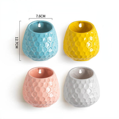 Honeycomb Shape Ceramic Wall Hanging PlanterHOME PLANTERS & VASESNEW TOWN BAZAAR