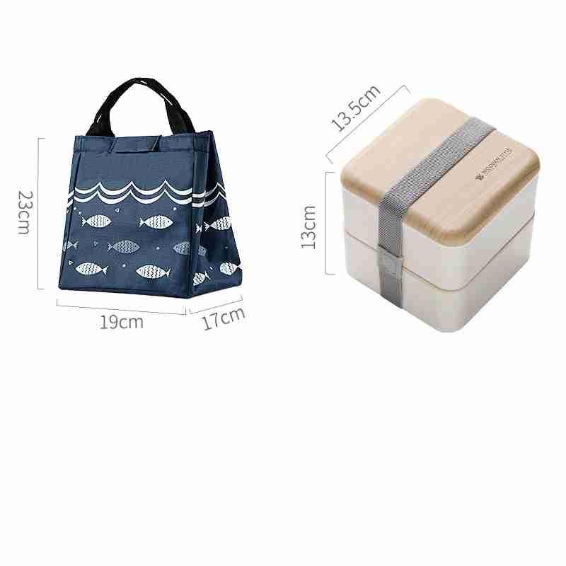 Japanese Double Layer Bento BoxLunch BoxesNEW TOWN BAZAAR