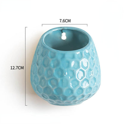 Honeycomb Shape Ceramic Wall Hanging PlanterHOME PLANTERS & VASESNEW TOWN BAZAAR