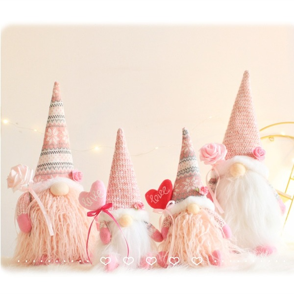 Pink Christmas Gnome Unit 6pcsNEW TOWN BAZAAR