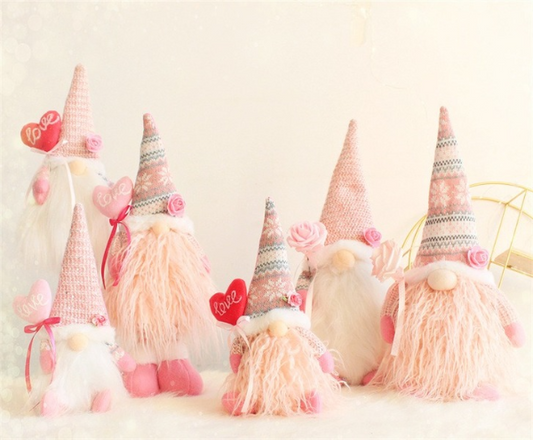 Pink Christmas Gnome Unit 6pcsNEW TOWN BAZAAR