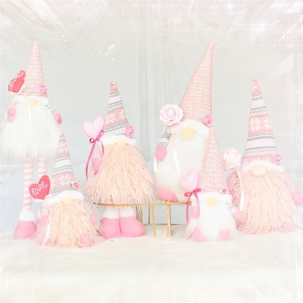 Pink Christmas Gnome Unit 6pcsNEW TOWN BAZAAR