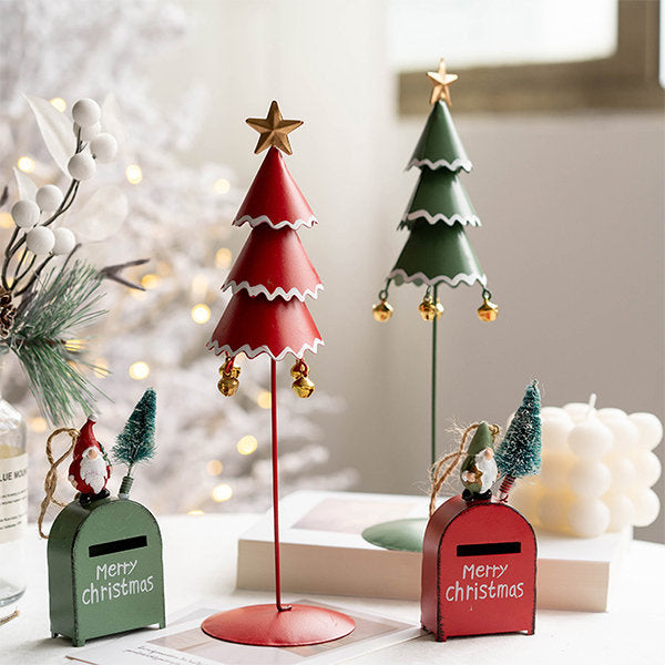 Christmas Tree Ornament - Iron - Red - GreenNEW TOWN BAZAAR
