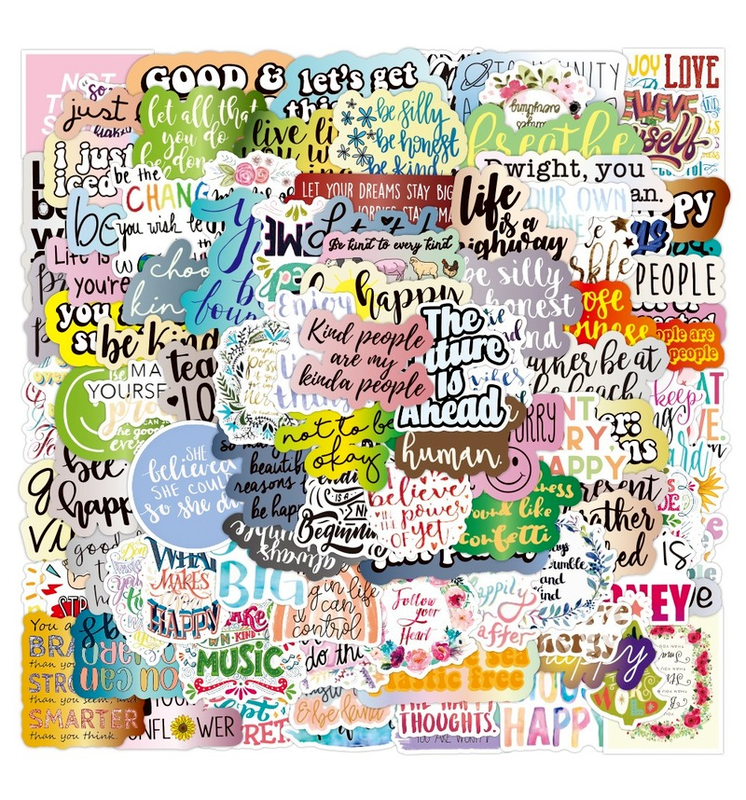 Die cut stickers-100pcsNEW TOWN BAZAAR