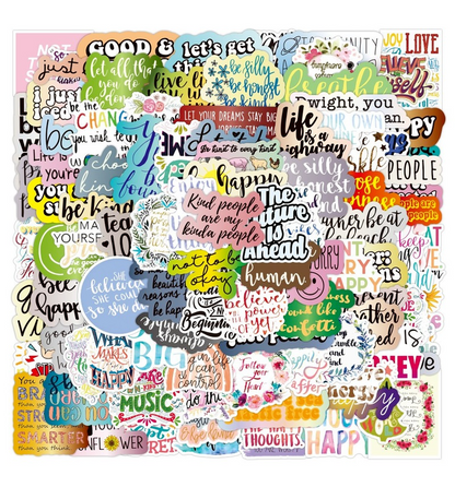 Die cut stickers-100pcsNEW TOWN BAZAAR