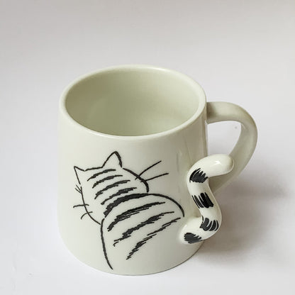Handmade Small Animal Tail Style Mug Playful Mug Design