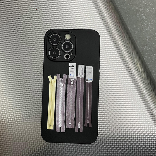 Frosted Zipper Pattern Phone CaseNEW TOWN BAZAAR