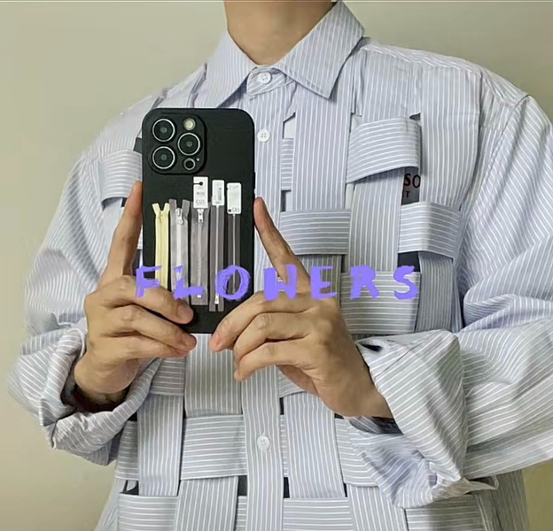Frosted Zipper Pattern Phone CaseNEW TOWN BAZAAR