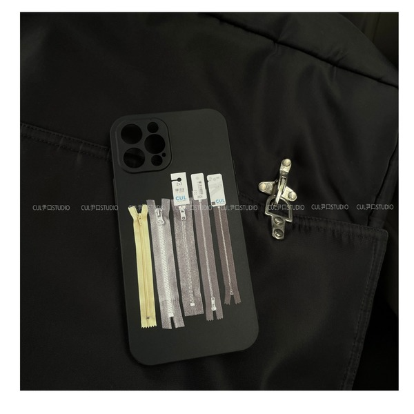 Frosted Zipper Pattern Phone CaseNEW TOWN BAZAAR