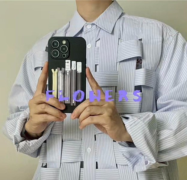 Frosted Zipper Pattern Phone CaseNEW TOWN BAZAAR